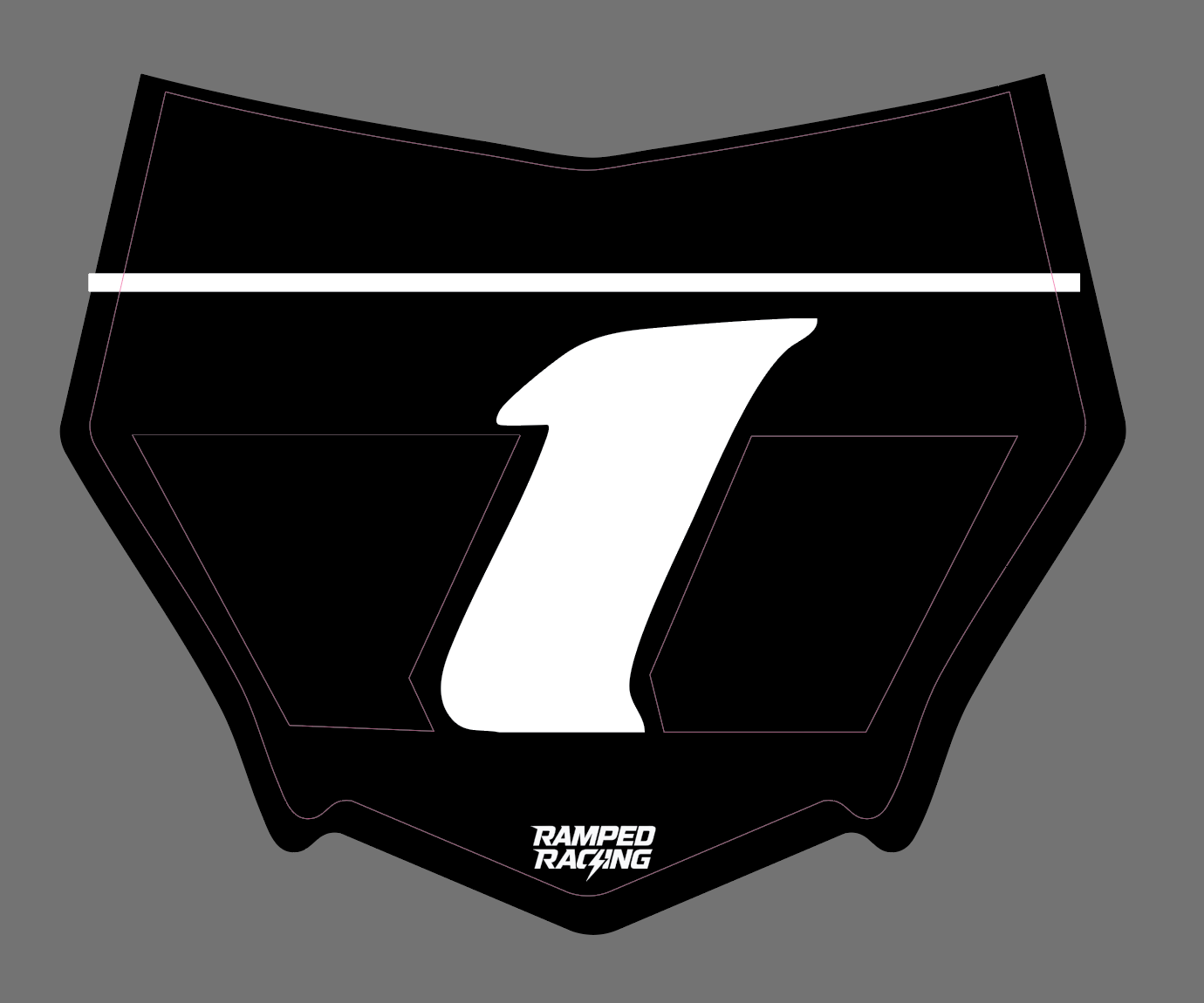 Black Motocutz Vented Plate